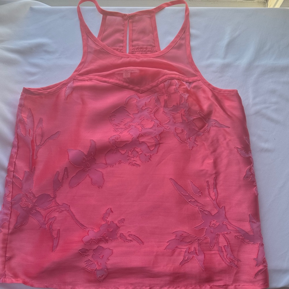 American Eagle Floral Pink Women's Tank Top